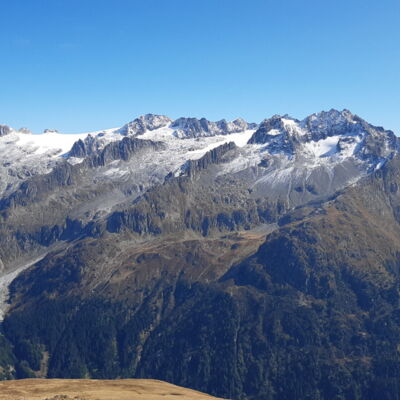 Fil da Liung, Piz Medel, Piz Uffiern und Cristallina
