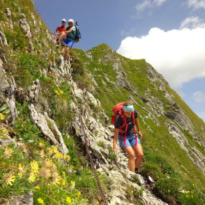 hangeln entlang der 50 grädigen Südflanke
