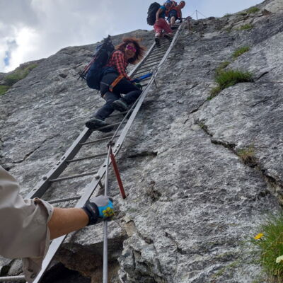 60 m Abstieg auf dem Leiterenweg