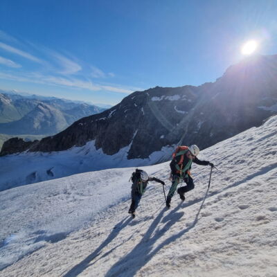 Aufstieg auf den Piz Cambrena