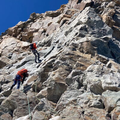 Abseilen vom Piz Cambrena